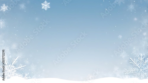 Wallpaper Mural Winter Wonderland Scene with Falling Snowflakes Torontodigital.ca