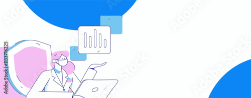 Business network security character flat vector concept operation hand drawn illustration
