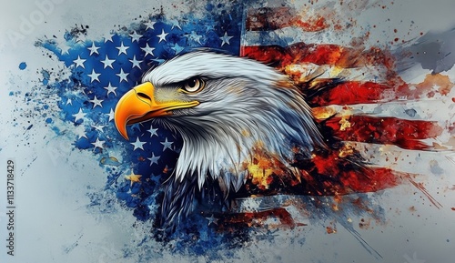 Powerful imagery of an eagle entwined with national pride.