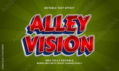 alley vision editable text effects with a street and art theme