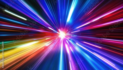 Mesmerizing Abstract Background with Vivid Neon Stripe Elements