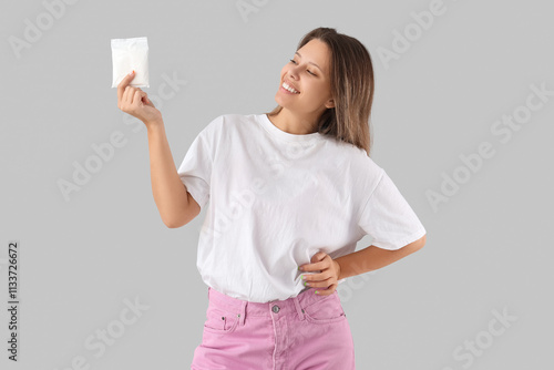 Young woman with menstrual ...