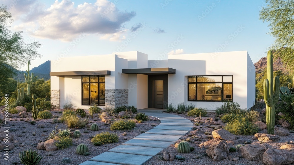 Modern Desert Home with Unique Architecture and Scenic Landscape Modern Desert Home with Unique Architecture and Scenic Landscape