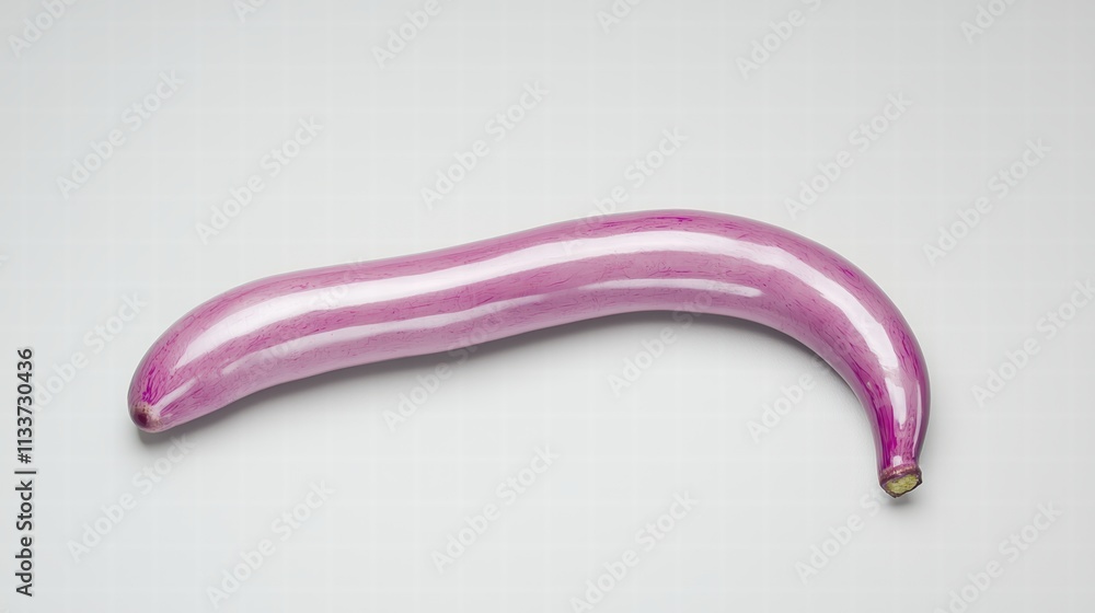 Vibrant Pink Banana Pepper Isolated on Plain Background Vibrant Pink Banana Pepper Isolated on Plain Background
