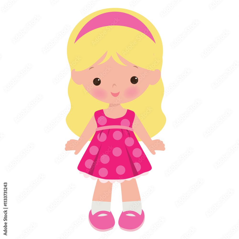 Cute little summer girl vector cartoon illustration
Cute little summer girl vector cartoon illustration
