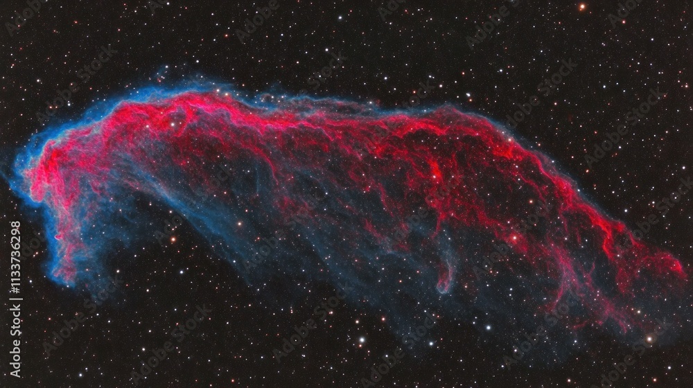 Cosmic Wonder: The Veil Nebula's Celestial Dance
