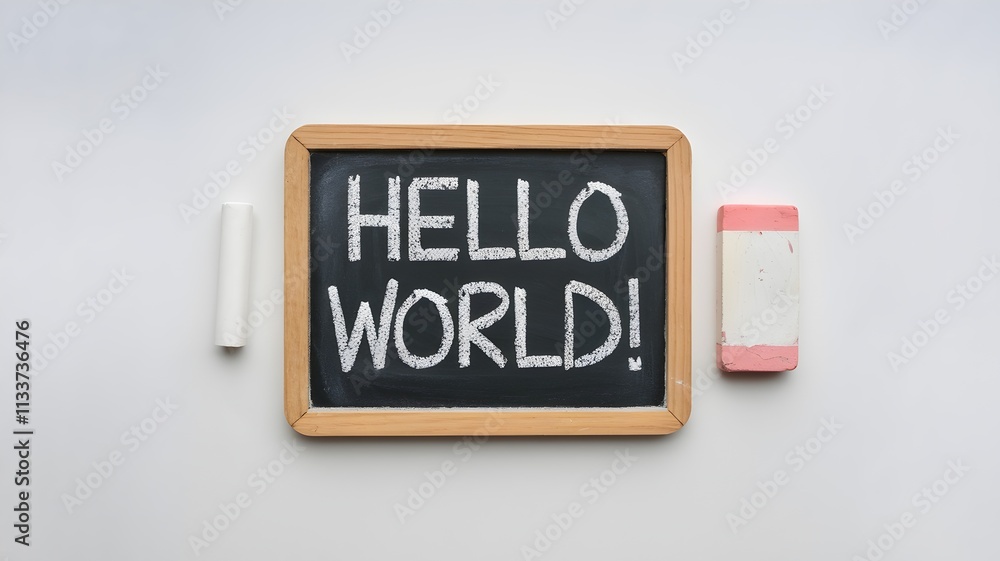 Small chalkboard with Small chalkboard with