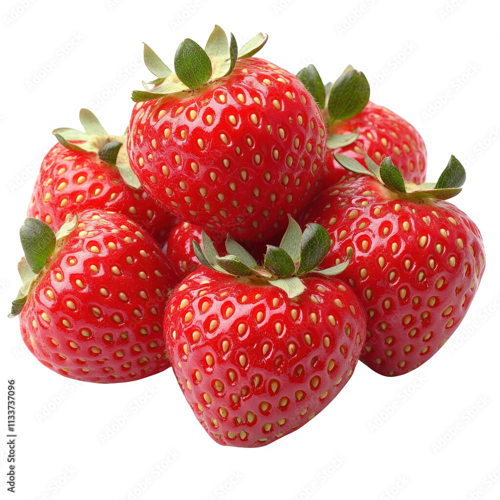 A bunch of red strawberries are piled on top of each other. Generative AI A bunch of red strawberries are piled on top of each other. Generative AI