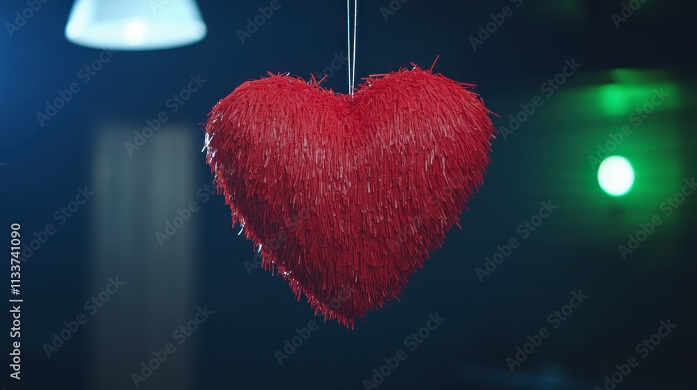 Romantic Red Heart Decoration Valentine s Day Love Hanging Heart Fuzzy Heart Festive Decoration Romantic Red Heart Decoration Valentine s Day Love Hanging Heart Fuzzy Heart Festive Decoration
