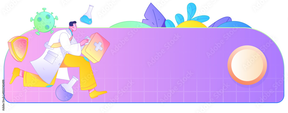 Medical characters fighting the epidemic flat vector concept operation hand drawn illustration
Medical characters fighting the epidemic flat vector concept operation hand drawn illustration