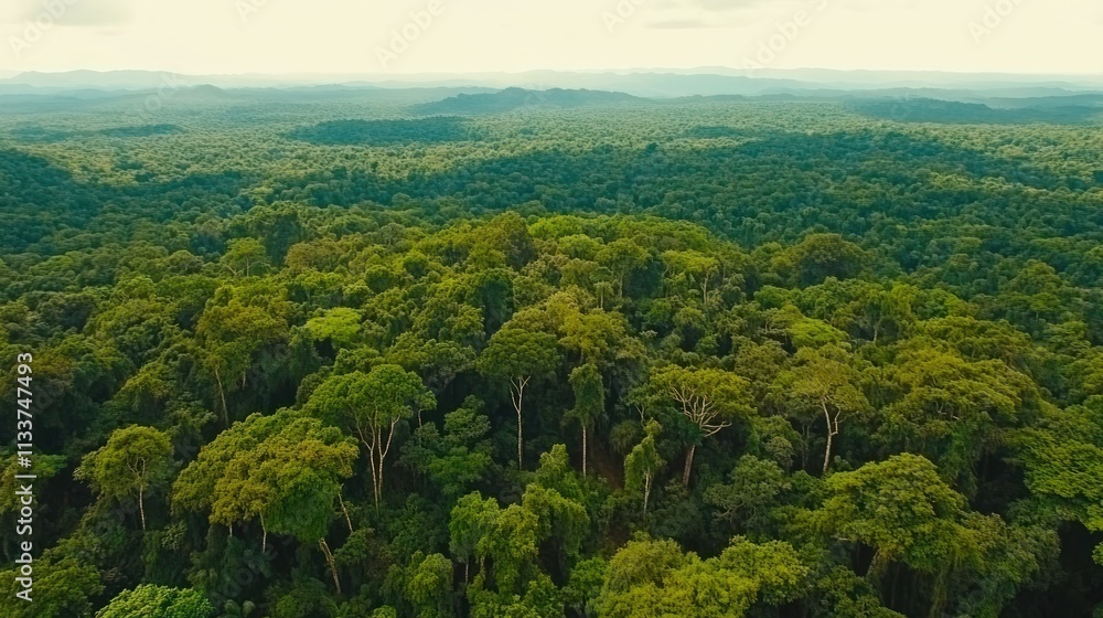 Aerial View of Lush Rainforest Canopy Aerial View of Lush Rainforest Canopy