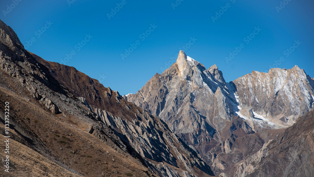 Sheshnag Parvat, a snake-shaped mountain, is located on the route to Adi Kailash Sheshnag Parvat, a snake-shaped mountain, is located on the route to Adi Kailash