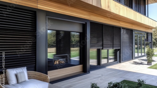 Wallpaper Mural Elegant outdoor roller blinds enhance modern window aesthetics. Torontodigital.ca