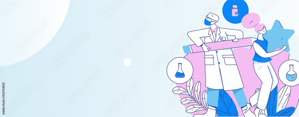 Medical characters fighting the epidemic flat vector concept operation hand drawn illustration
Medical characters fighting the epidemic flat vector concept operation hand drawn illustration