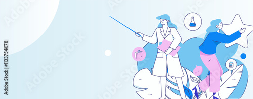 Medical characters fighting the epidemic flat vector concept operation hand drawn illustration
