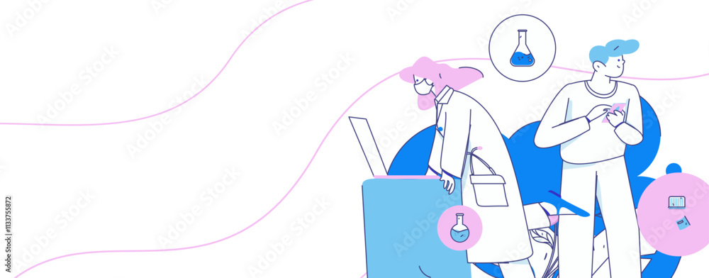 Medical characters fighting the epidemic flat vector concept operation hand drawn illustration
Medical characters fighting the epidemic flat vector concept operation hand drawn illustration