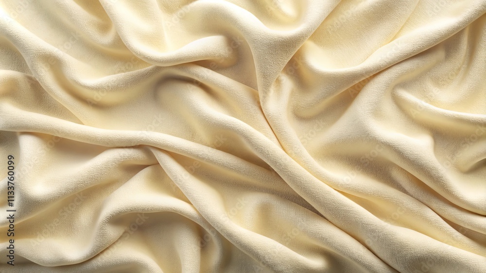 Fototapeta premium Creamy Draped Fabric Texture Soft, Luxurious, and Elegant Background