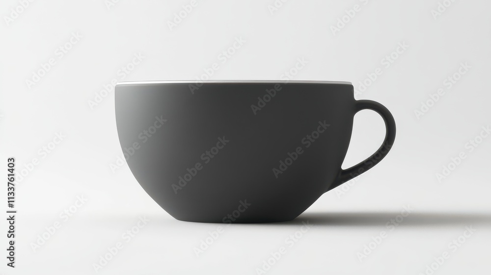 Elegant coffee cup displayed against a clean white backdrop. Elegant coffee cup displayed against a clean white backdrop.