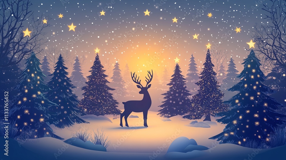 Chirstmas with reindeer concept Chirstmas with reindeer concept