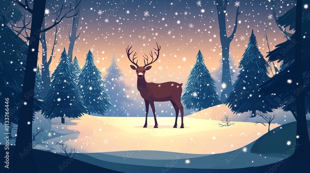 Chirstmas with reindeer concept Chirstmas with reindeer concept