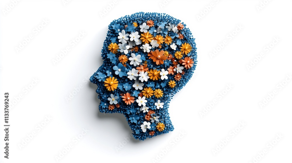 Abstract Mind Meditation and Mental Wellness Concept Abstract Mind Meditation and Mental Wellness Concept