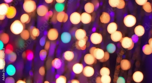 the colorful lights look blurry