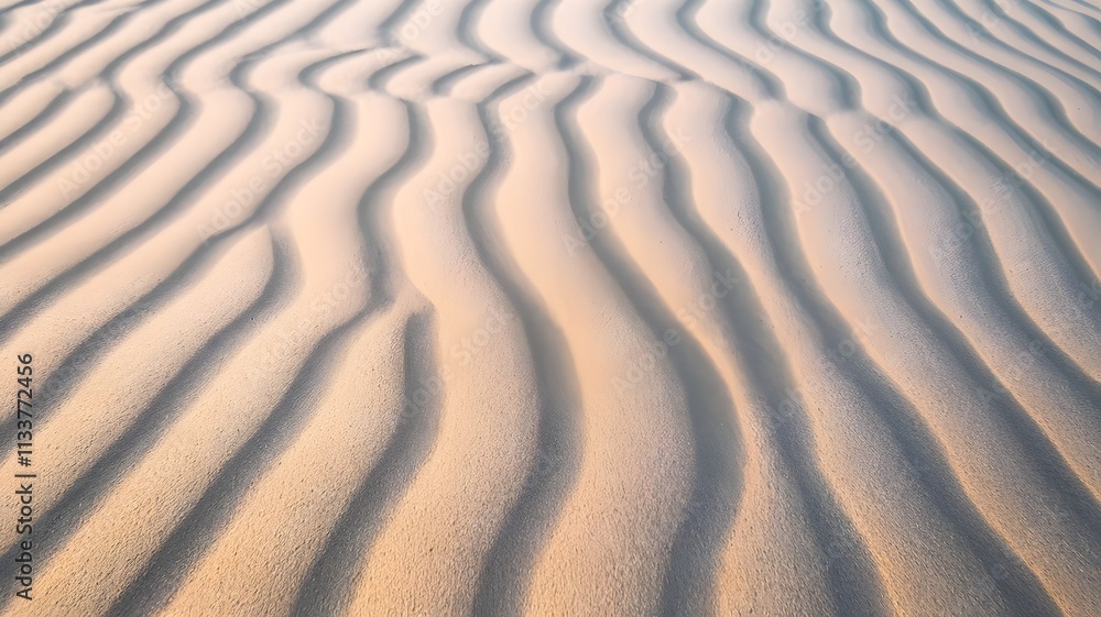 Close-up shot of undulating sand patterns on a sandy beach Close-up shot of undulating sand patterns on a sandy beach