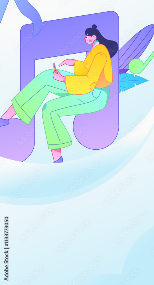 Music characters scene flat vector concept operation illustration
Music characters scene flat vector concept operation illustration