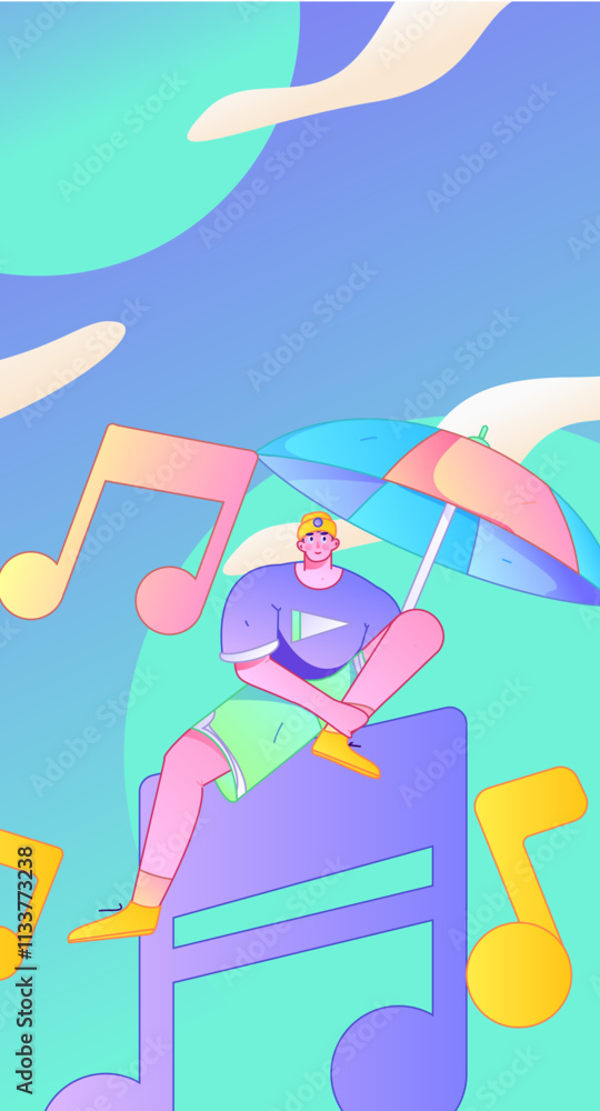 Music characters scene flat vector concept operation illustration
Music characters scene flat vector concept operation illustration