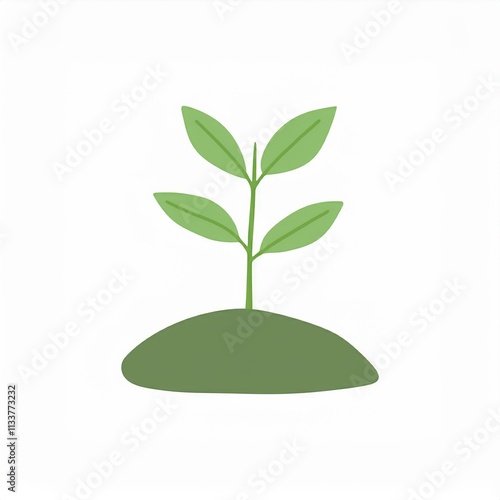 plant sprout hand drawn doodle isolated Generated image