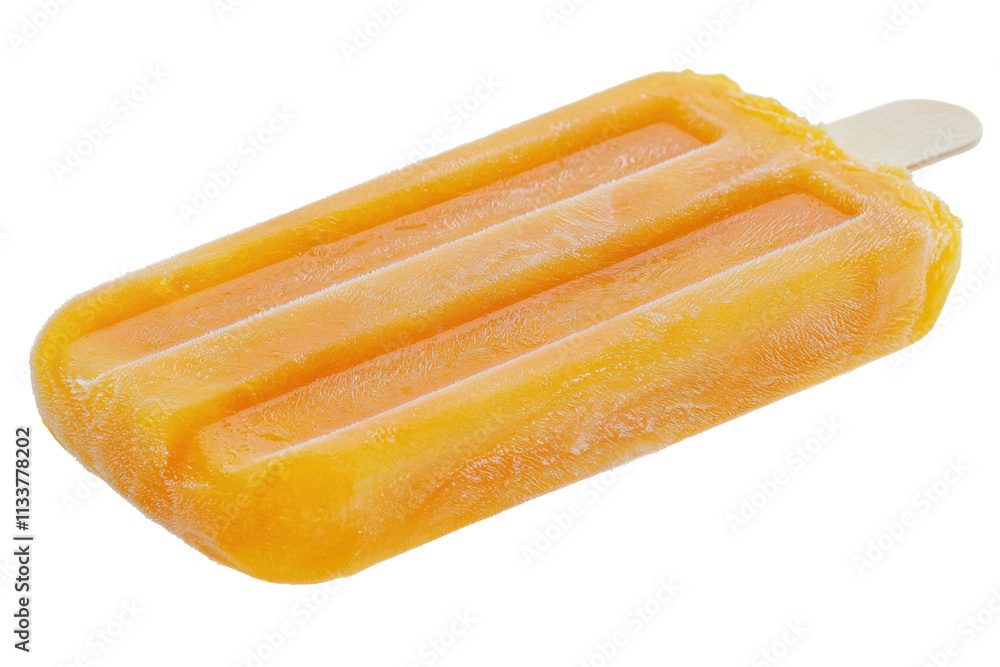 Orange Popsicle Isolated on PNG Transparent Background Orange Popsicle Isolated on PNG Transparent Background