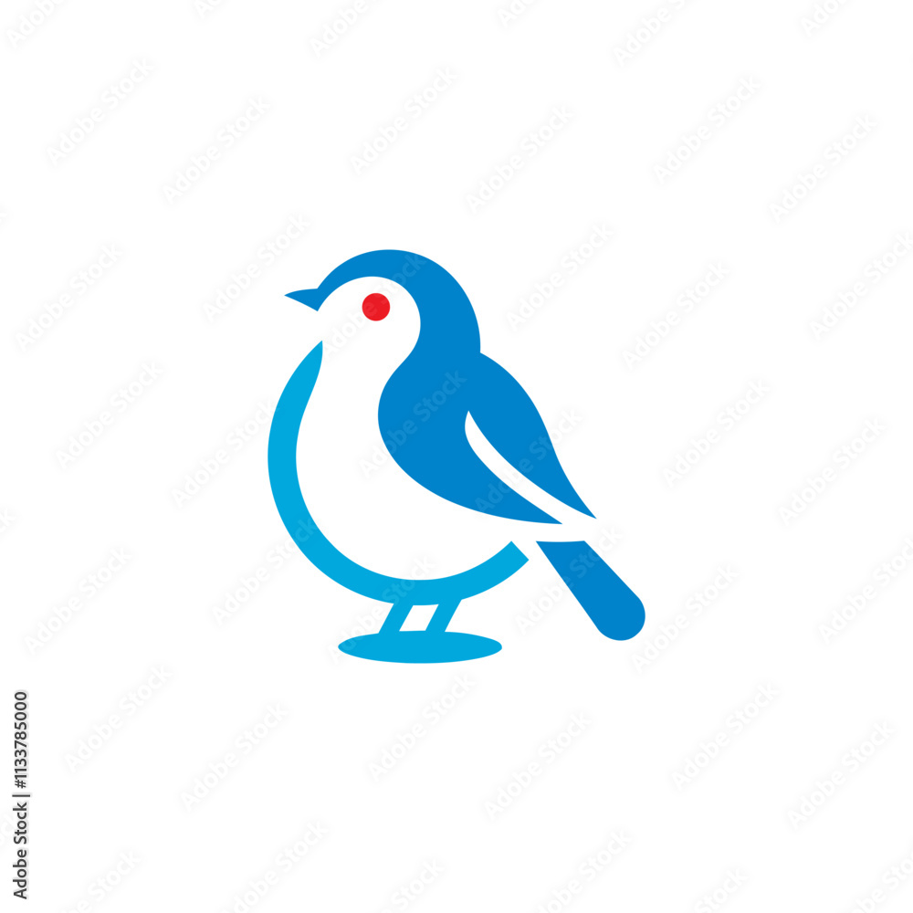 Fototapeta premium Simple Logo Bird monochrome isolated on white background