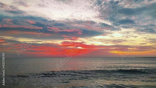 Sunset over the sea, Colombo Gallface, Sri Lanka photo