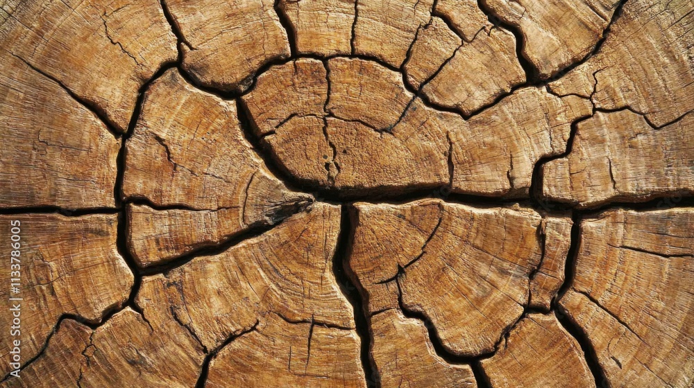 Close-up of Cracked and Weathered Tree Trunk Cross-Section Close-up of Cracked and Weathered Tree Trunk Cross-Section