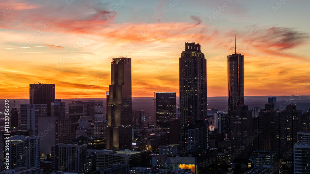 Obraz premium Atlanta Skyline at Sunset