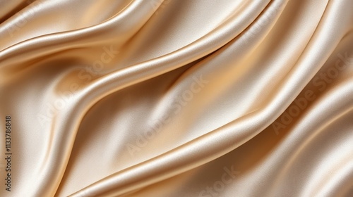 Light pale brown yellow silk satin. Gradient. Dusty gold color. Golden luxury elegant beauty premium abstract background. Shiny, shimmer. Curtain. Drapery. Fabric, cloth texture.