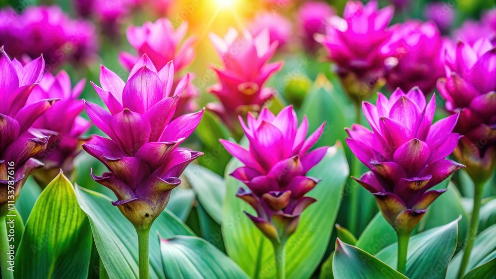 Vibrant purple siam tulip flowers in bloom , nature, botanical, tropical, garden, exotic, vibrant, purple, floral Vibrant purple siam tulip flowers in bloom , nature, botanical, tropical, garden, exotic, vibrant, purple, floral