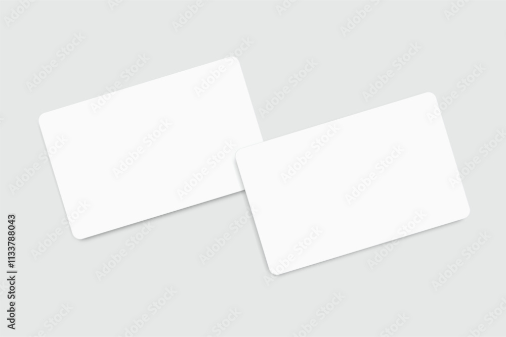 Rounded corners business card, gift card or credit card with shadow. Mockup empty design for presentation branding, corporate identity, ads, invitation card, stationery, document, voucher. Vector
Rounded corners business card, gift card or credit card with shadow. Mockup empty design for presentation branding, corporate identity, ads, invitation card, stationery, document, voucher. Vector