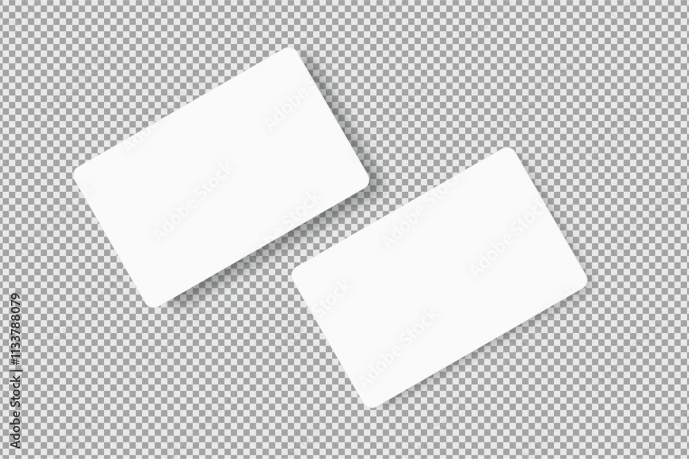 Card Model Rounded Handle Rounded corners business card, gift card or credit card on transparent ...