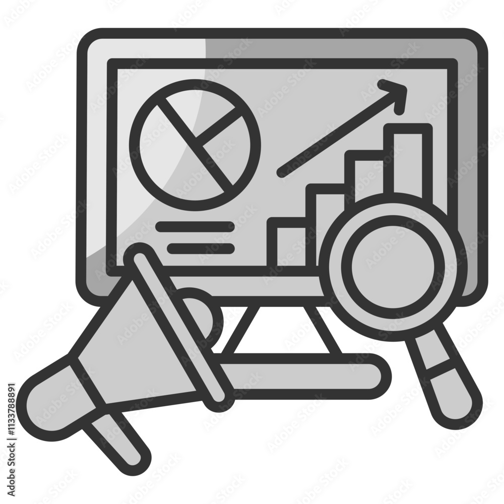 Marketing Analytics Icon Element For Design Marketing Analytics Icon Element For Design