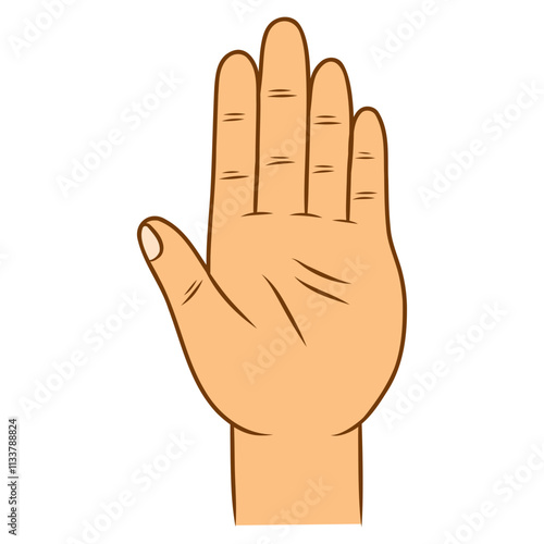 hand icon. five fingers illustration