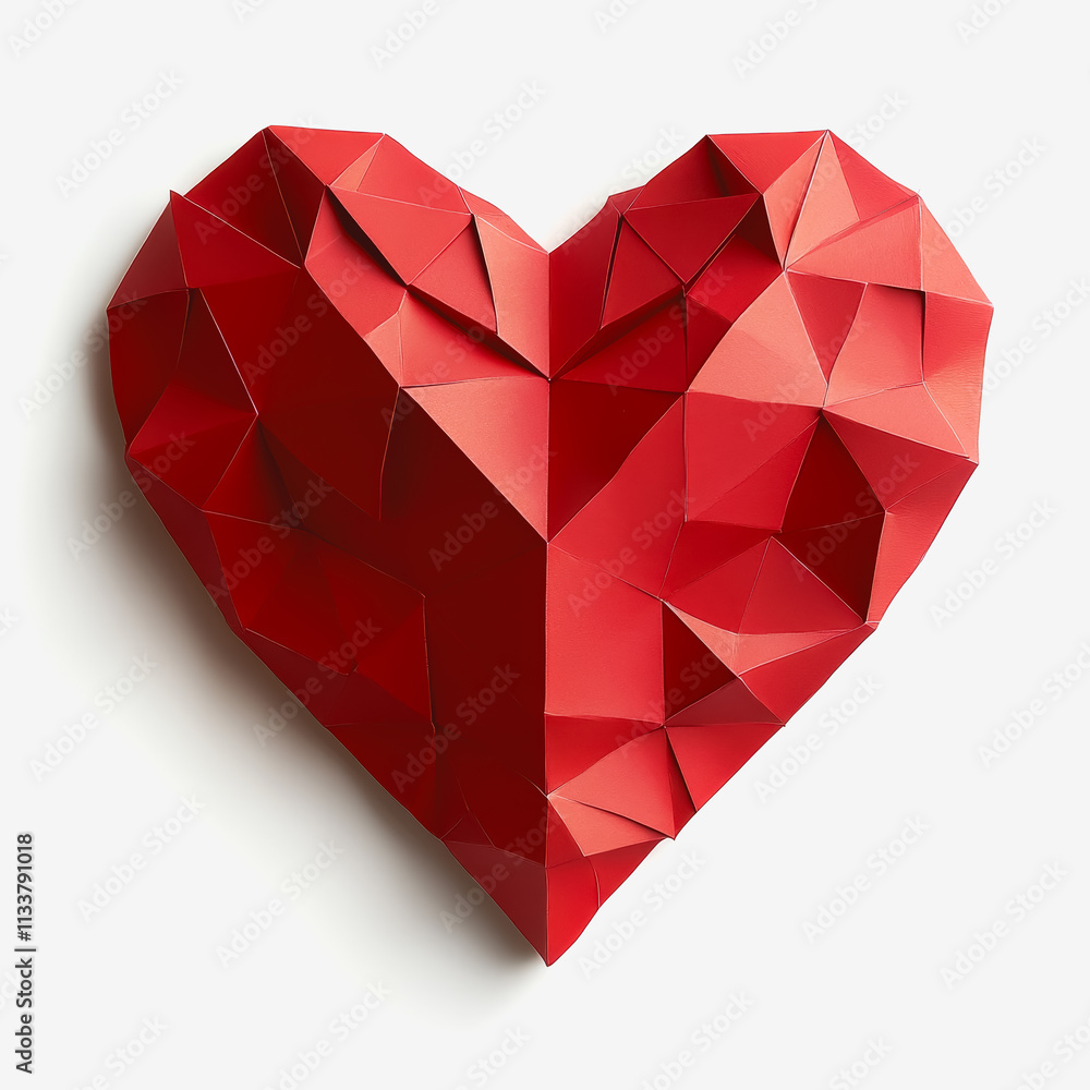 Vibrant Red Heart Crafted from Paper, Symbolizing Love and Affection, Perfect for Romantic Occasions, Crafts, or Valentine's Day Celebrations, Evoking Warmth and Emotion in Any Setting Vibrant Red Heart Crafted from Paper, Symbolizing Love and Affection, Perfect for Romantic Occasions, Crafts, or Valentine's Day Celebrations, Evoking Warmth and Emotion in Any Setting