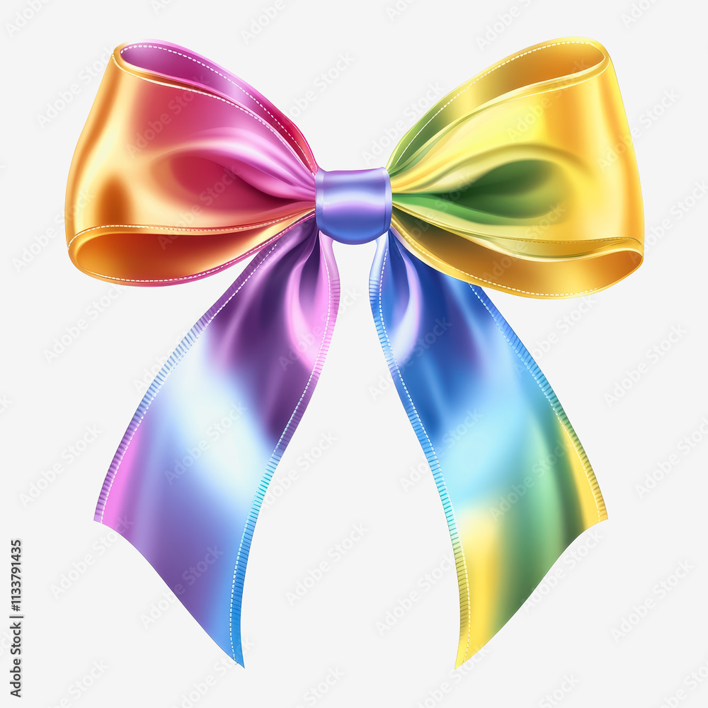 Vibrant Gift Bow with Lush Ribbon Tied Elegantly Against a Crisp White Background, Evoking Feelings of Joy and Anticipation for Celebratory Occasions and Special Moments in Life Vibrant Gift Bow with Lush Ribbon Tied Elegantly Against a Crisp White Background, Evoking Feelings of Joy and Anticipation for Celebratory Occasions and Special Moments in Life