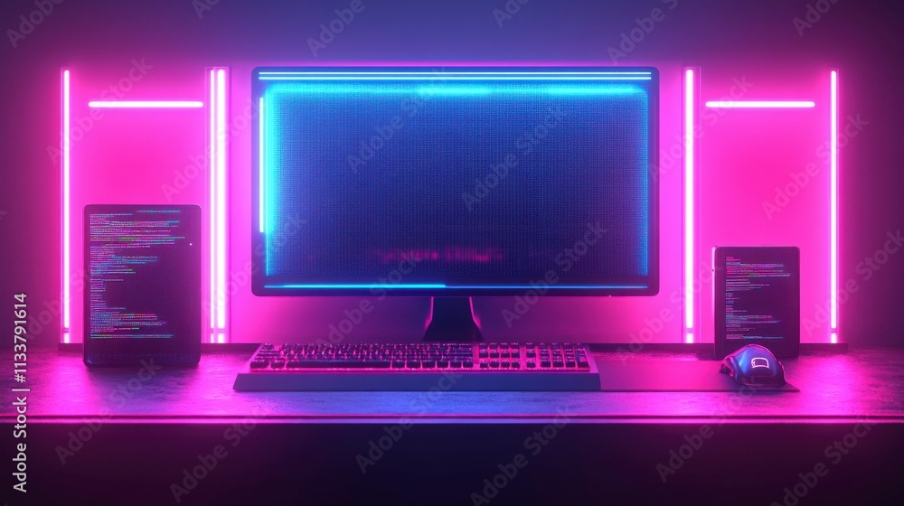 A futuristic cyberpunk alley with glowing signs and gritty urban textures illuminated by neon lights creating an edgy and modern aesthetic A futuristic cyberpunk alley with glowing signs and gritty urban textures illuminated by neon lights creating an edgy and modern aesthetic