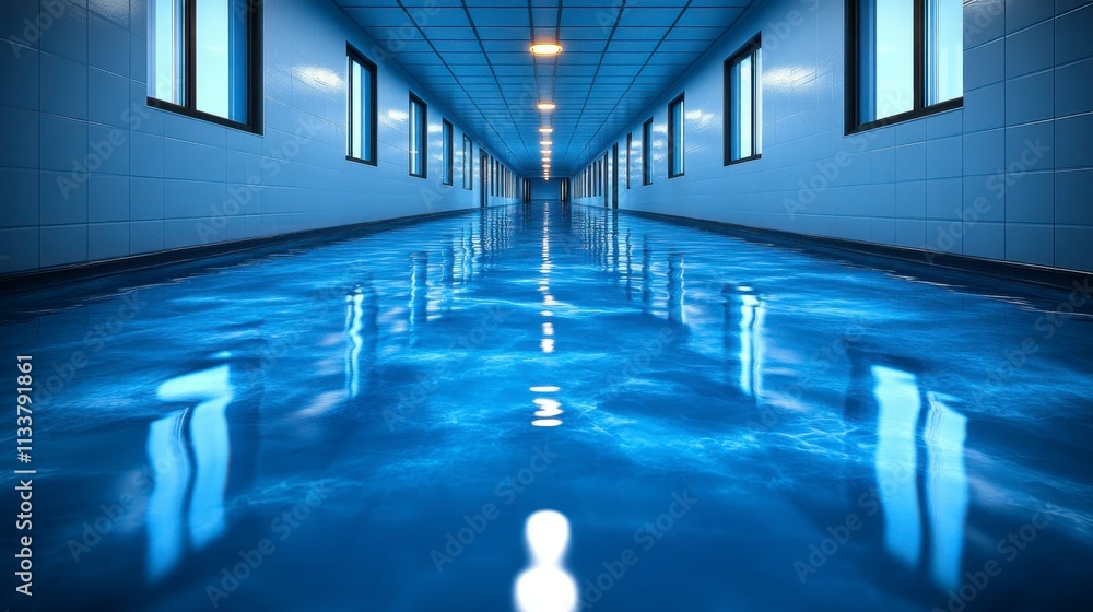 Blurred background image of a bright office hallway with minimalist decor large windows and soft lighting creating a spacious and elegant workspace setting Blurred background image of a bright office hallway with minimalist decor large windows and soft lighting creating a spacious and elegant workspace setting