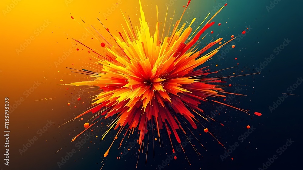 Obraz premium Abstract amazing lightning strike, anime background