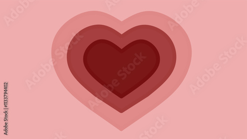 red heart on a pink background