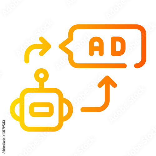 marketing automation gradient icon