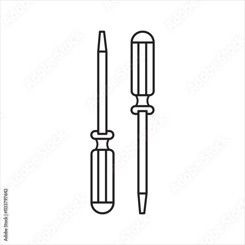 SCREWDRIVER ICON WITH TWO COLORS