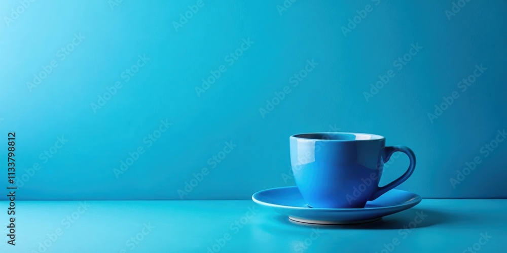 Minimalist blue blank paper coffee cup with holder centered on blue background , takeout, coffee, cup, holder, render,mockup Minimalist blue blank paper coffee cup with holder centered on blue background , takeout, coffee, cup, holder, render,mockup